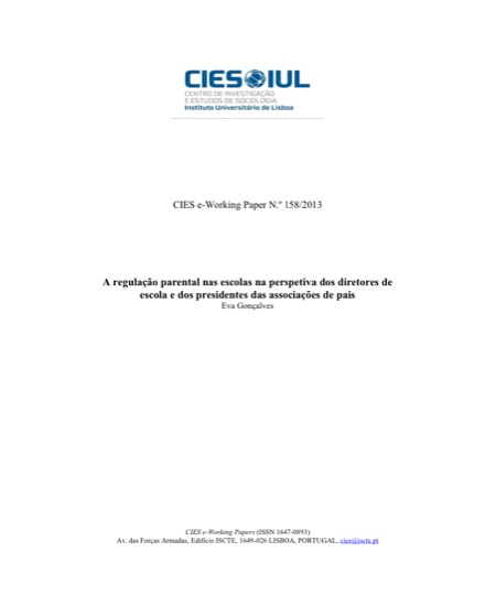 A regulação parental nas escolas na perspetiva dos diretores de escola e dos presidentes das associações de pais